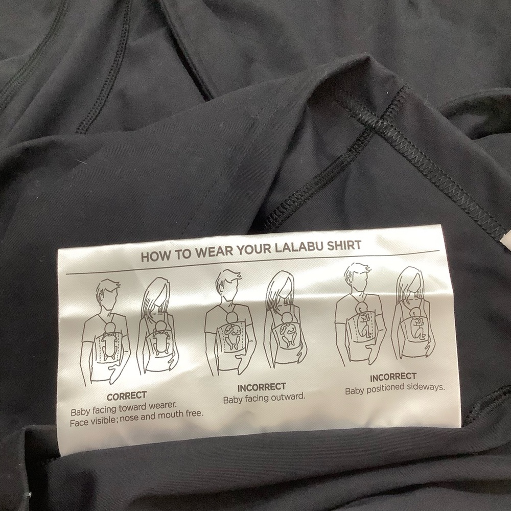 LALABU Black Nursing/Tank Overlay Dad Tee - Picture 7 of 10